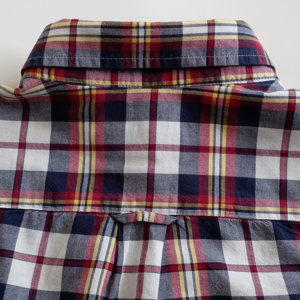 AMERICAN EAGLE OUTFITTERS RED YELLOW PLAID BUTTON DOWN SHIRT. SIZE (M ) - Picture 7 of 13